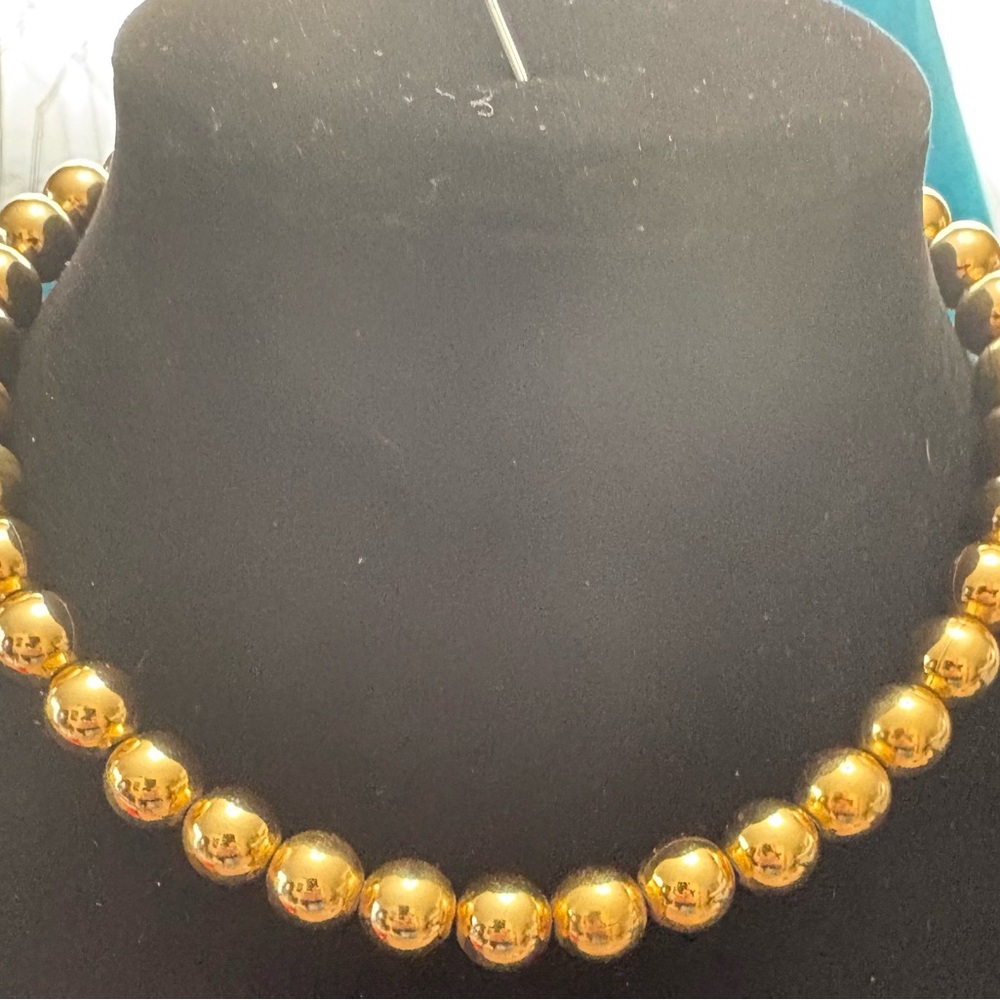 Classic Gold Bead Monet Necklace - Elegant Women’s Jewelry